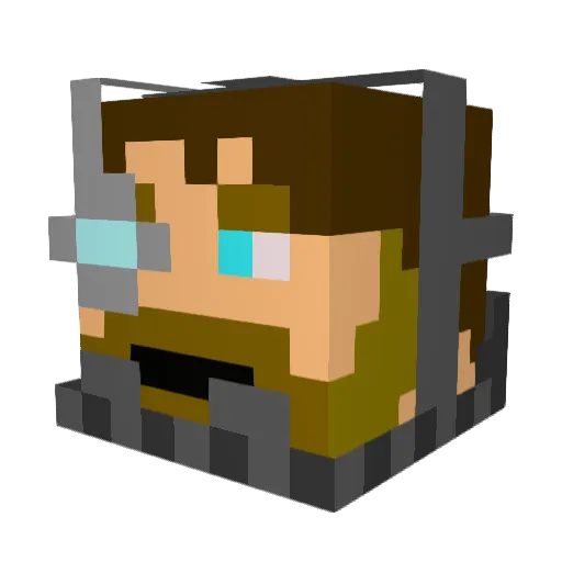 FrozToEasy Minecraft avatar head, 3D render