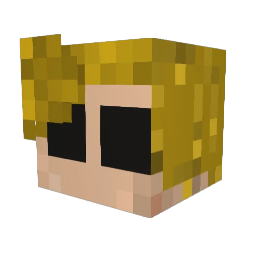 FrozTwin Minecraft avatar head, 3D render