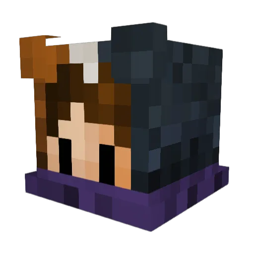 Frozboy Minecraft avatar head, 3D render