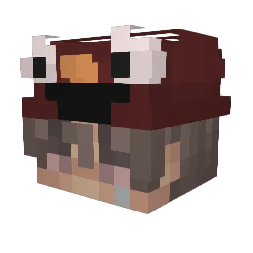 Frozeadx Minecraft avatar head, 3D render