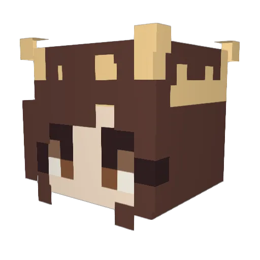 Frozelyn Minecraft avatar head, 3D render