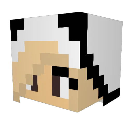 FrozenElsa12 Minecraft avatar head, 3D render
