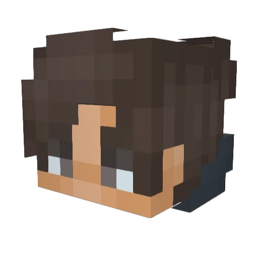 FrozenFabi Minecraft avatar head, 3D render