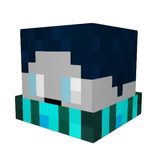 FrozenFabs Minecraft avatar head, 3D render