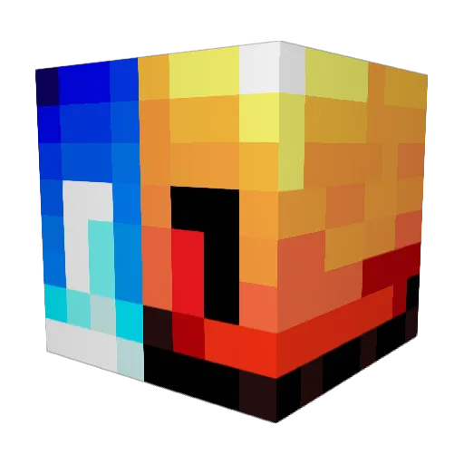 FrozenFlame_ Minecraft avatar head, 3D render