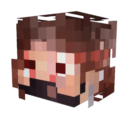 FrozenHare Minecraft avatar head, 3D render