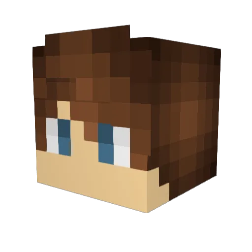 FrozenHood Minecraft avatar head, 3D render