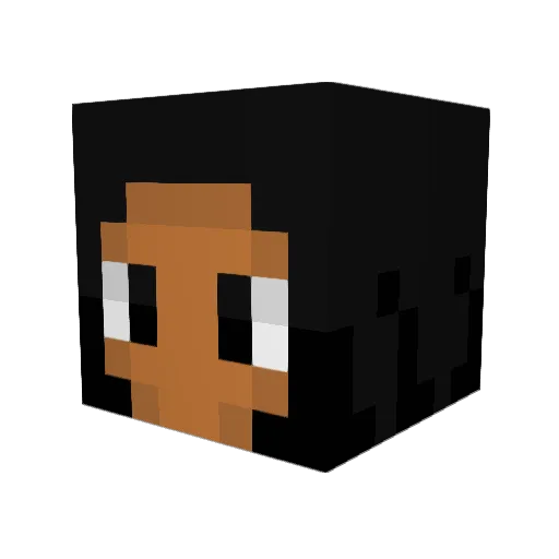 FrozenMCMario Minecraft avatar head, 3D render