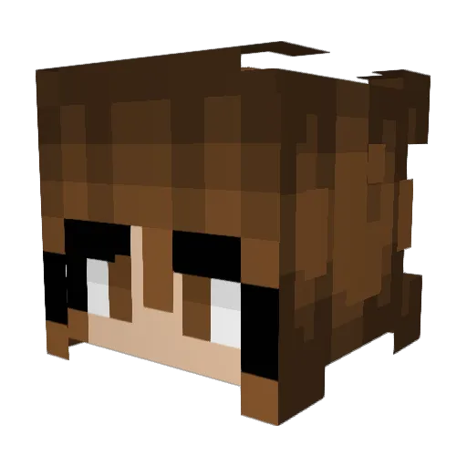FrozenNose Minecraft avatar head, 3D render