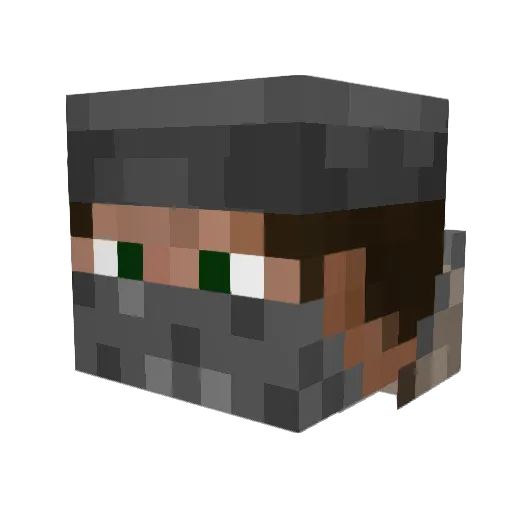 FrozenPheonix8 Minecraft avatar head, 3D render