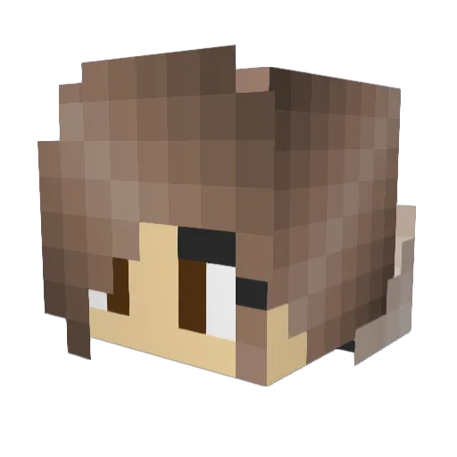 FrozenPiplup Minecraft avatar head, 3D render