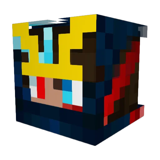 FrozenRonin Minecraft avatar head, 3D render