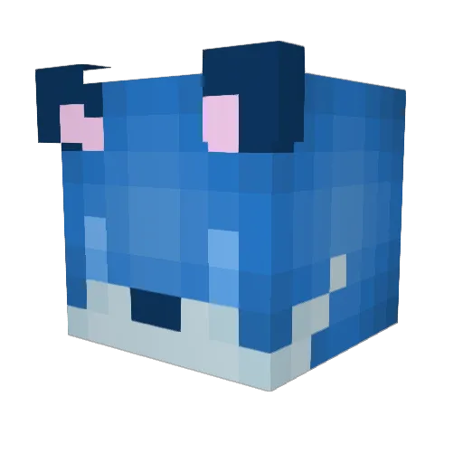 FrozenWolff Minecraft avatar head, 3D render