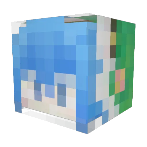 Frozen_RL Minecraft avatar head, 3D render