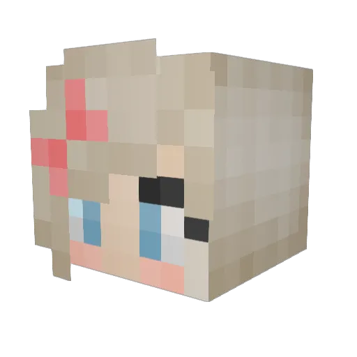 Frozen_universe Minecraft avatar head, 3D render