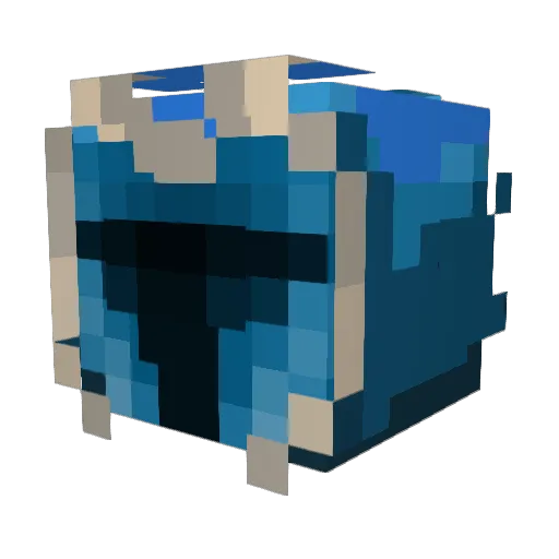 Frozenbloo Minecraft avatar head, 3D render