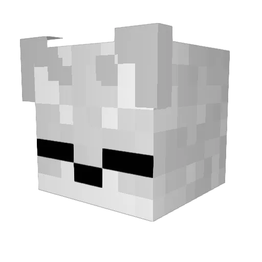 Frozenbulb Minecraft avatar head, 3D render