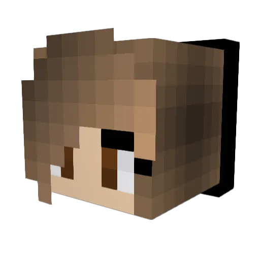 Frozendancer Minecraft avatar head, 3D render