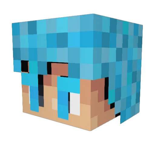 FrozennBread Minecraft avatar head, 3D render
