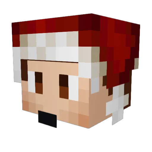 Frozenspike Minecraft avatar head, 3D render
