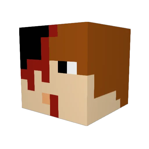 Frozil20 Minecraft avatar head, 3D render