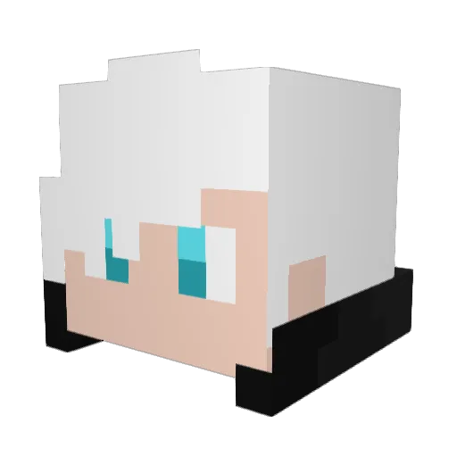 Frozium Minecraft avatar head, 3D render