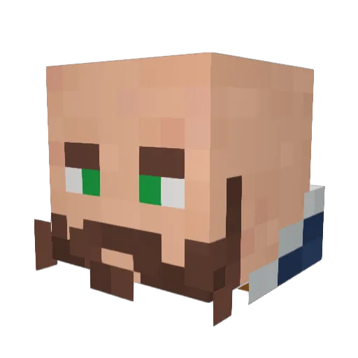 FrozonHawk Minecraft avatar head, 3D render