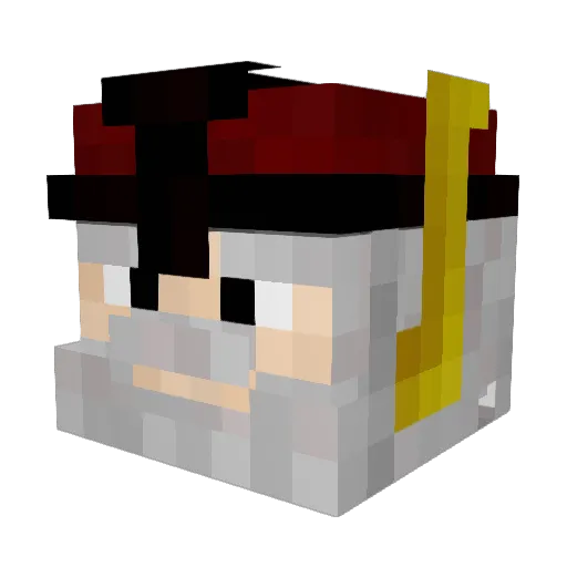 FroztyTip Minecraft avatar head, 3D render