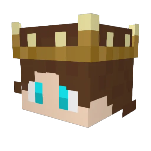 FrozyOficial Minecraft avatar head, 3D render