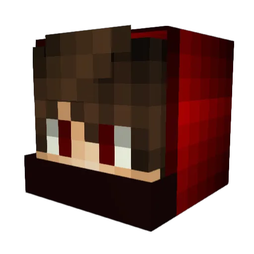 Frozywozy Minecraft avatar head, 3D render