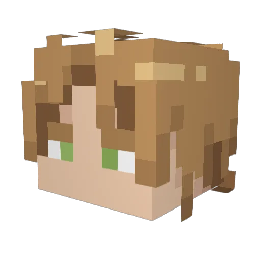 Frplyr2 Minecraft avatar head, 3D render