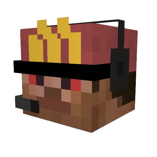 Frqxz1 Minecraft avatar head, 3D render