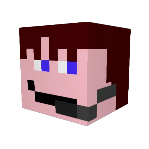Frrizzzle Minecraft avatar head, 3D render