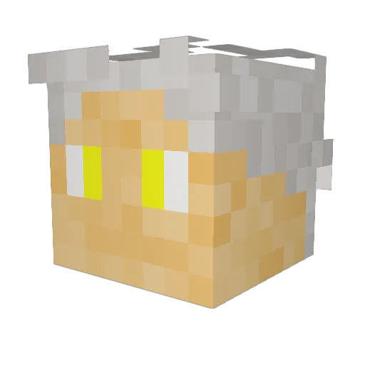FrrrJu Minecraft avatar head, 3D render