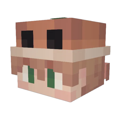 FruchtzwergMaxi Minecraft avatar head, 3D render