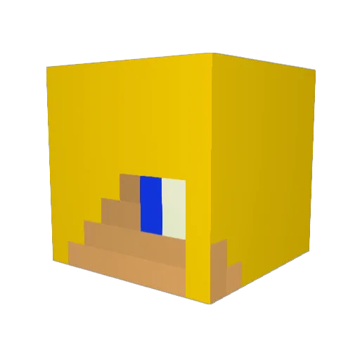 FruechtchenXD Minecraft avatar head, 3D render