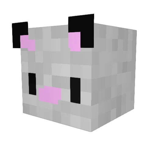 Frufles Minecraft avatar head, 3D render