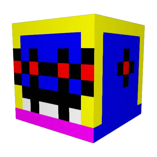 Frugge Minecraft avatar head, 3D render