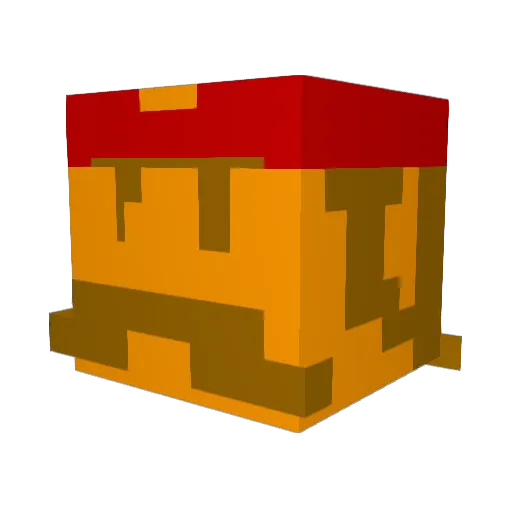 FruitBat7 Minecraft avatar head, 3D render
