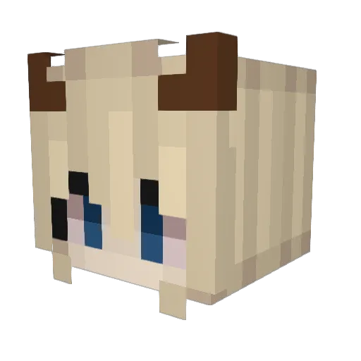 FruitBatGhost Minecraft avatar head, 3D render