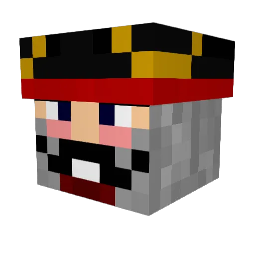 FruitLoopSam Minecraft avatar head, 3D render