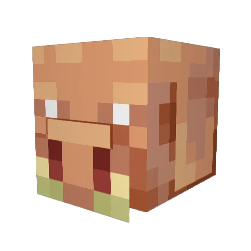 FruitPerson Minecraft avatar head, 3D render