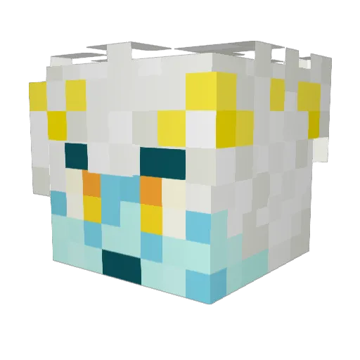 FruitSkewer Minecraft avatar head, 3D render