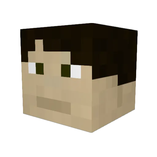 FruitTree_ Minecraft avatar head, 3D render