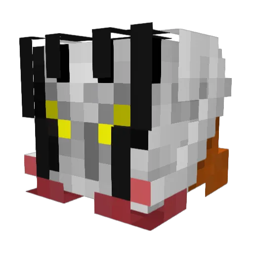 FruitW0rld Minecraft avatar head, 3D render