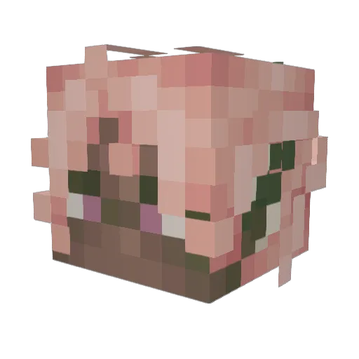 Fruit_Lups Minecraft avatar head, 3D render