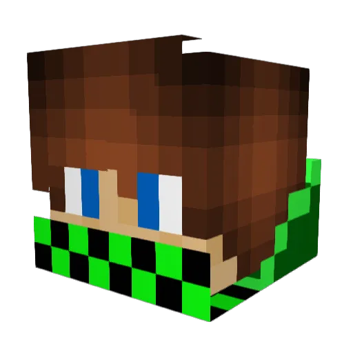 Fruitawill03 Minecraft avatar head, 3D render