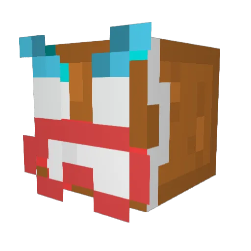 Fruitkings Minecraft avatar head, 3D render