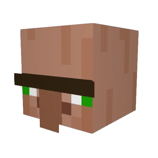 Fruitsi Minecraft avatar head, 3D render