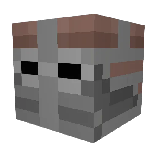 Fruitstep Minecraft avatar head, 3D render